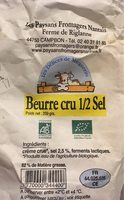 Beurre cru demi-sel