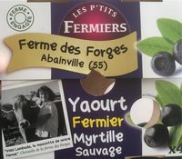 Yaourt fermier myrtille sauvage