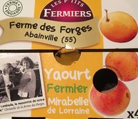 Yaourt fermier Mirabelle de Lorraine