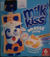MILK'KISS brassé pêche gourdes