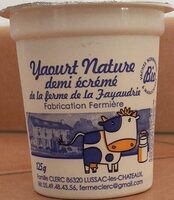 Yaourt nature demi écrémé