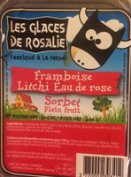 Sorbet plein fruit Framboise Litchi eau de rose
