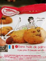 Sablés cranberries pavots
