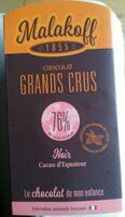 Chocolat grands crus noir cacao d'Equateur 76 %