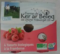 Yaourts biologique à la framboise