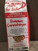 Granola pommes canneberges