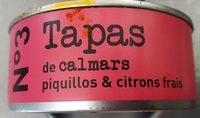 N°3 Tapas de calmars piquillos & citrons frais