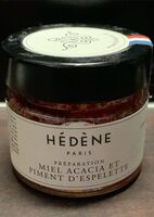 Miel acacia et piment d’espelette