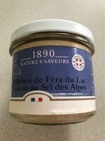 Rillettes de fera du lac leman au sel des alpes