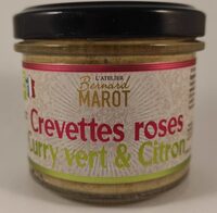 Crevettes roses Curry vert & Citron