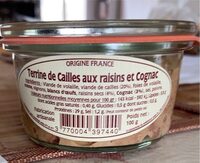 Terrine de caille