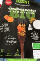 Lentilles vertes au lait de coco et curry