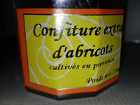 Confiture  extra abricots cultivés en provence