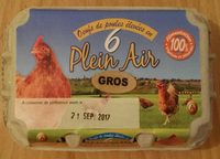 Oeufs de Poule ×6 plein air