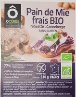 Pain de mie bio Noisette Canneberge