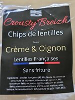 Chips de lentilles crème et oignons
