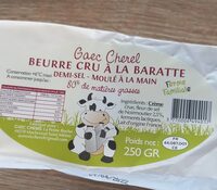 Beurre cru à la Baratte