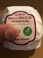 Beurre cru demi-sel bio à la baratte de bois