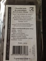 Chocolat Noir de Couverture 85% de Cacao - Orange