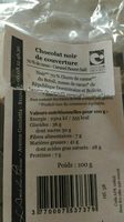 Chocolat noir de couverture 70% Caramel beurre salé
