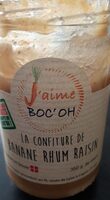 Confiture banane rhum raisin