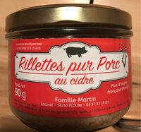 Rillettes pur porc au cidre