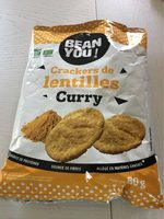 Crackers de lentilles Curry