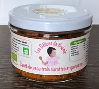 Sauté de veau trois carottes et quinoa bio