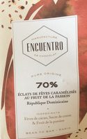 Chocolat éclats de fèves au fruit de la passion