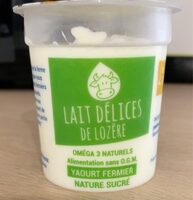 Yaourt fermier nature sucré