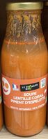 Soupe lentille corail piment d’espelette
