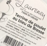 Terrine de poulet au bleu de Bresse