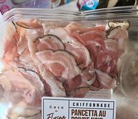 Chiffonnade pancetta au poivre noir