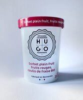Sorbet fruits rouges coulis de fraise