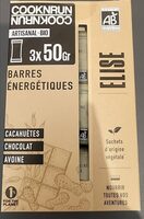 Barre énergétique cacahuètes chocolat avoine