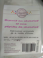 Biscuit au chocolat et aux pépites de chocolat