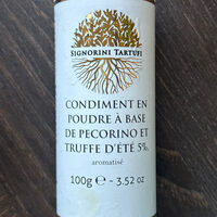 Condiment en poudre à base de pecorino et truffes d’été 5%