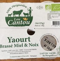 Yaourt brassé miel et noix