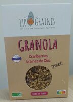Granola cranberries graine de chia