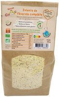 Polenta de féverole complète