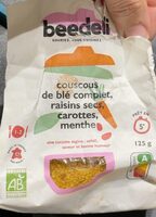 Couscous de ble complet, raisins secs, carottes, menthe
