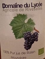 100% pur jus de raisin bio