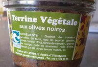 Terrine végétale aux olives noires