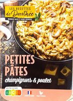 Petites pâtes champignons poulet