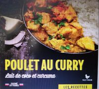 Poulet au curry, lait de coco et curcuma