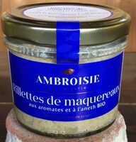 Rillettes de maquereaux aux aromates et à l'aneth Bio