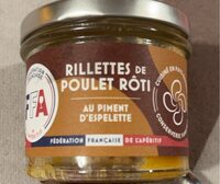 Rillettes de poulet rôti au piment d'Espelette