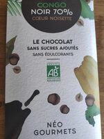 Congo noir 70% cœur noisette
