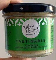 Tartinable courgettes basilic et graines de tournesol