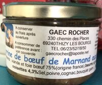 Terrine de boeuf de Marnand aux noisettes